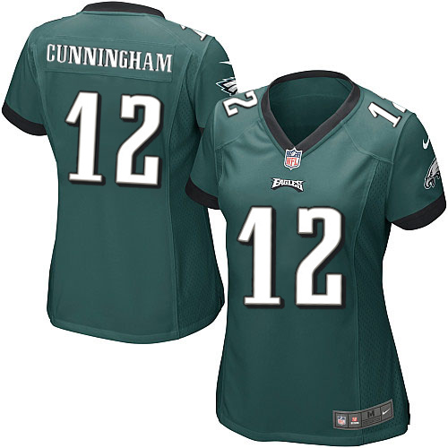 Women's Game Randall Cunningham Nike Jersey Midnight Green Home - #12 NFL Philadelphia Eagles